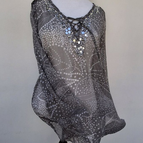 Tunics Sugah by Skondras XL like new, grey with beads