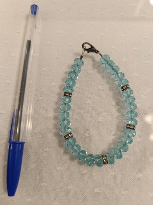 Bracelet new with natural blue topaz and zircon