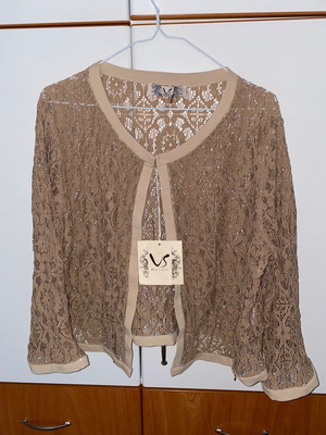 Lace cardigan new, beige, size L