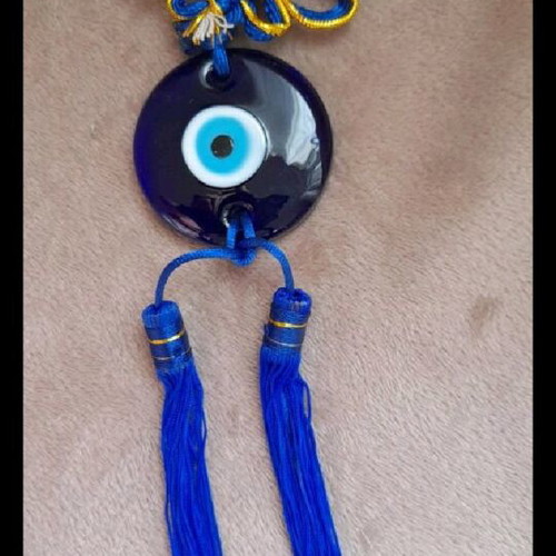 Blue Eye Glass Evil Eye Charm with Suction Cup New
