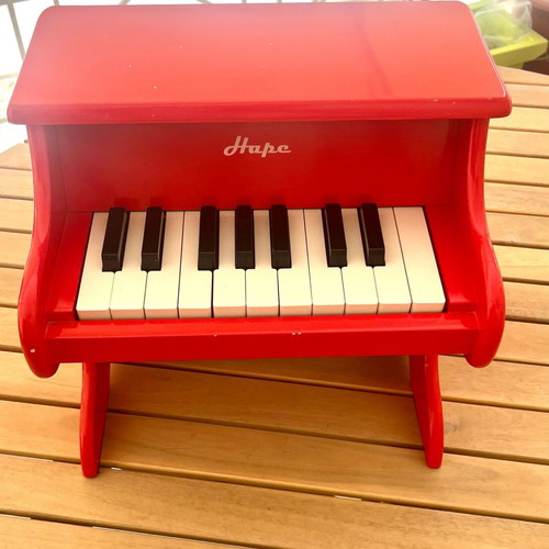 Hape Wooden Children's Piano red like new