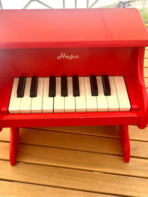 Hape Wooden Children's Piano red like new