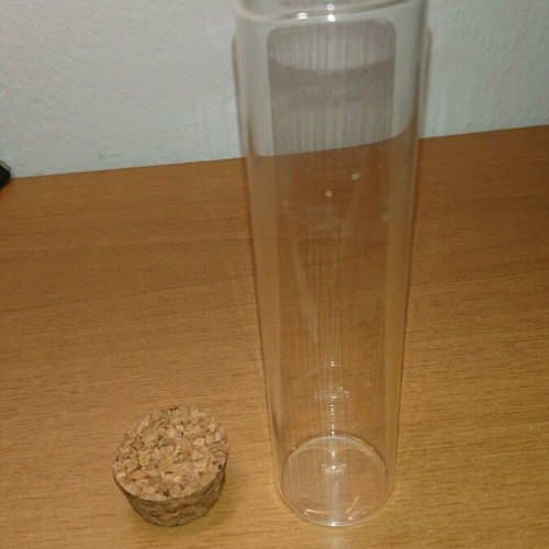 Glass bottle with cork stopper like new