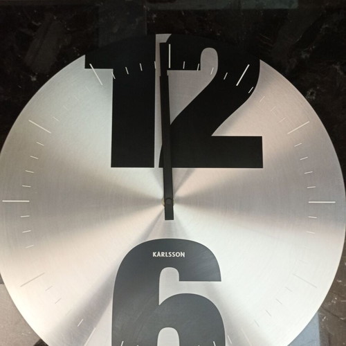Karlsson wall clock used, 40 cm metal stainless steel