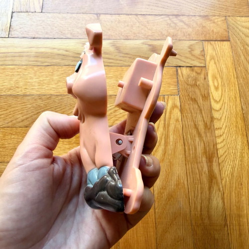 Retro piggy decoration with sound, used