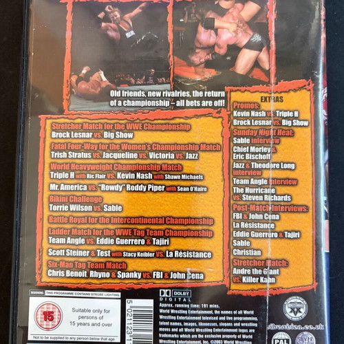 WWE Judgment Day 2003 DVD used by Silver Vision