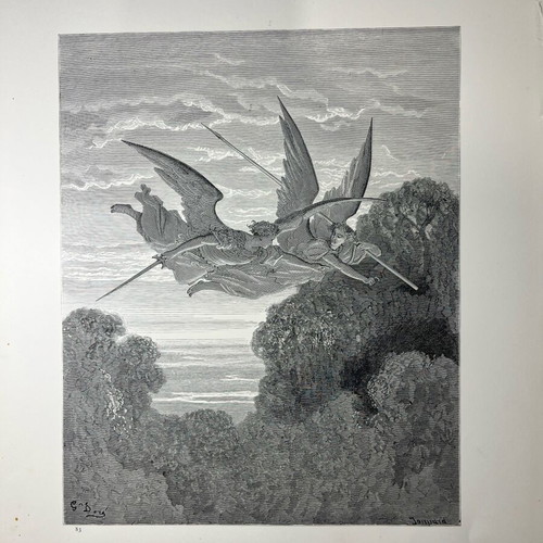 Gustave Doré engraving used, 29x36 cm