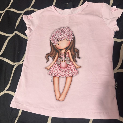 Santoro pink short-sleeve shirt used, size 116 cm