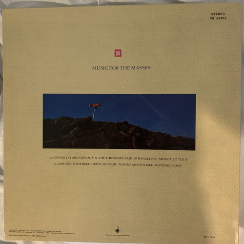 Music For The Masses Depeche Mode vinyl LP album like new