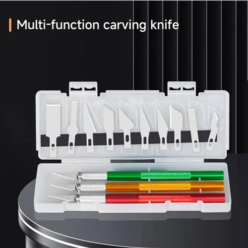 Precision knives set of 3 new with 10 replacement blades