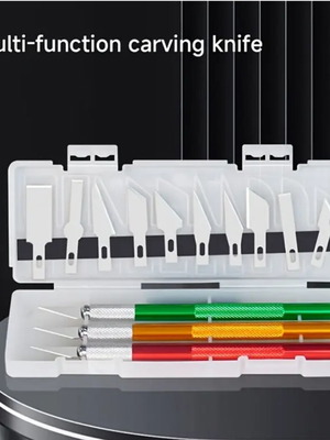 Precision knives set of 3 new with 10 replacement blades