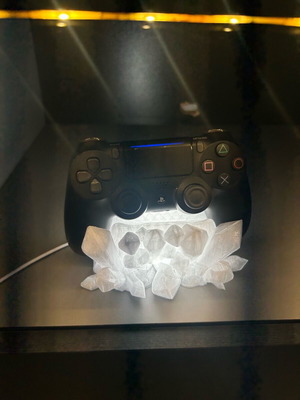 PS4 controller stand with LED light and crystal design 3D printed new