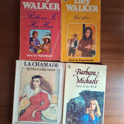 English novels used, set of 4, romantic and mystery for girls