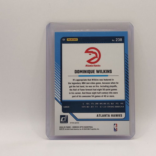 Dominique Wilkins Legends Hyper Pink Parallel Card 2024-25 Panini Donruss Optic new