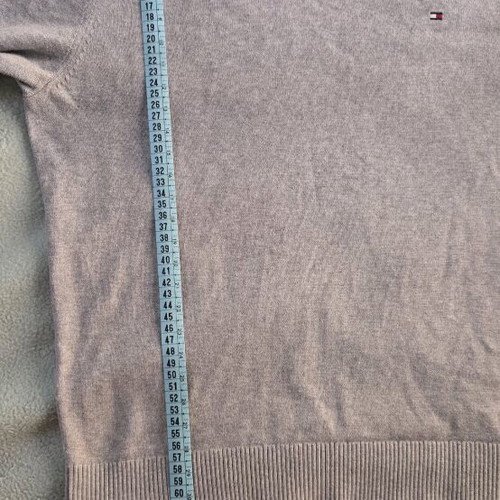 Tommy Hilfiger sweater with cashmere and cotton like new, gray-blue medium size