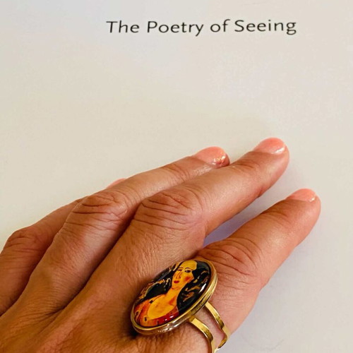 Handmade adjustable ring with Amedeo Modigliani painting
