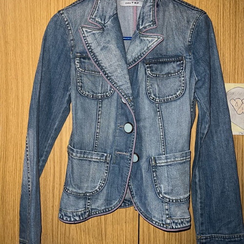Zara denim jacket xs like new, blue