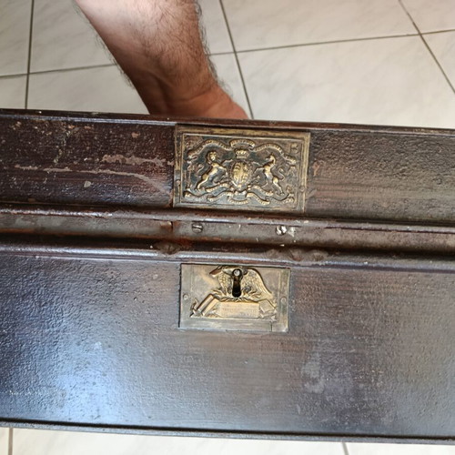 Victorian Metal Safe Used Fireproof Document Box Milner & Son Liverpool