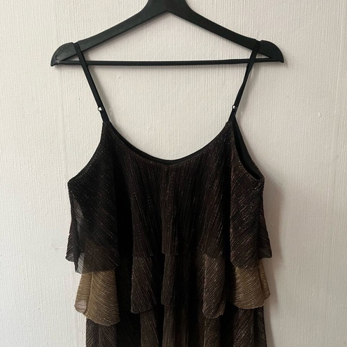 JusTop top one size like new, brown and gold