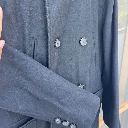 Zara coat used, black, medium size, wool blend