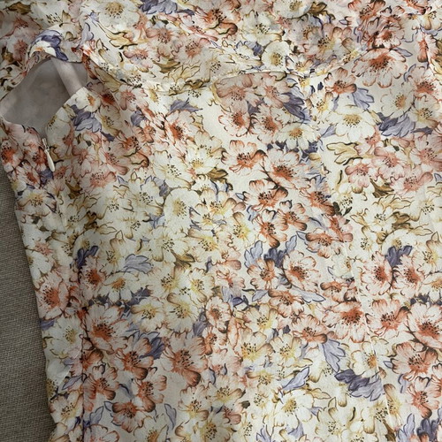 H&M Asymmetric Open-Shoulder Midi Dress Floral, size L