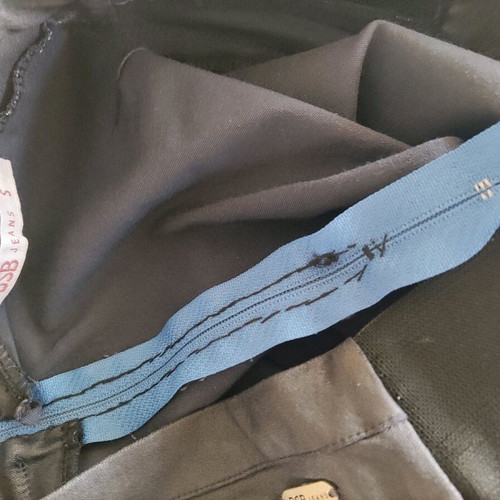BSB fitted pants used, black, leatherette, size S