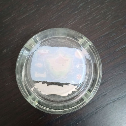 Ashtray small glass used from Thassos