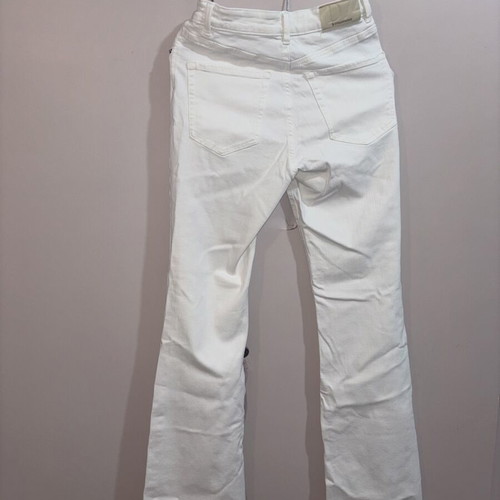 Stradivarius white flared pants like new, size M 38 10