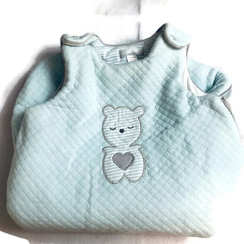 Obaibi baby sleeping bag mint like new, cotton with bear 6-9 months