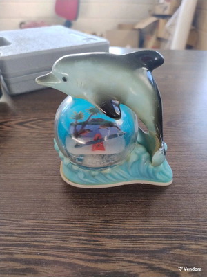 Decorative water ball with dolphin from Hong Kong, used