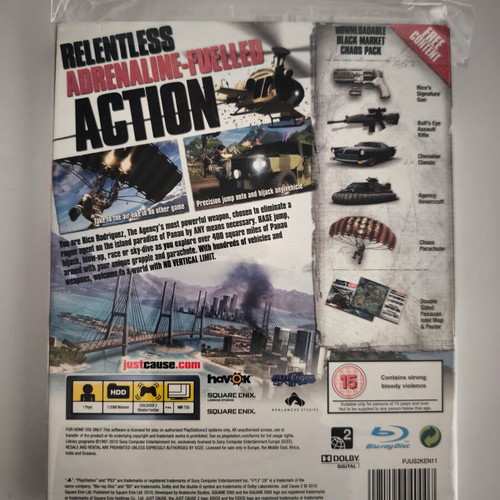 Just Cause 2 Limited Paper Sleeve Edition PS3 game like new with poster