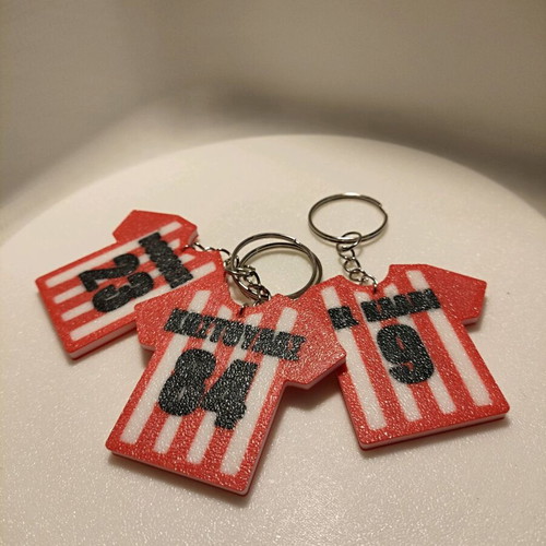 3D printed keychain with football player name and number new
