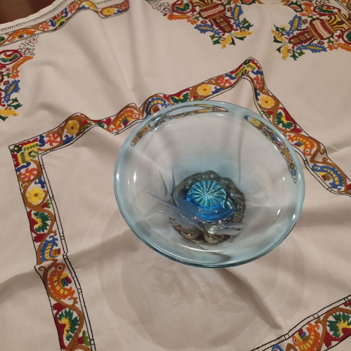 Handmade large linen square new with Byzantine embroidery