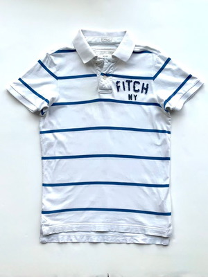 Abercrombie & Fitch Men's Short Sleeve Polo Rugby Striped Shirt Used, Size S