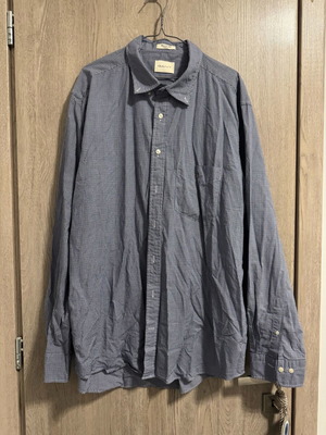 Gant каре мъжка риза нова, размер 3XL, бяла и синя