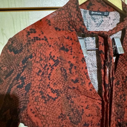 Stradivarius blouse with snake print, like new, size Medium