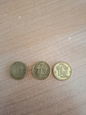 Swedish Kronor coins used from 1991 and 1992, set of 3