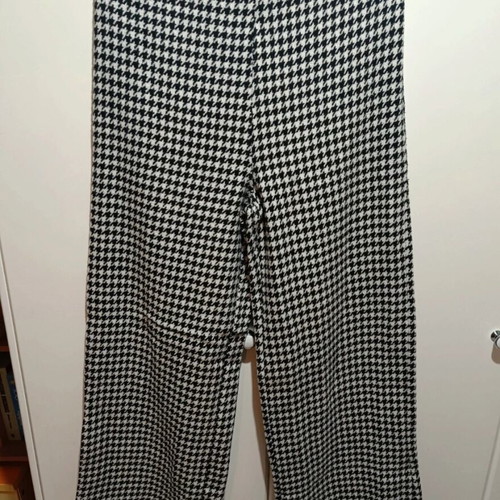Fleece pti checkered pants used, wide fit, medium