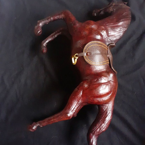 Leather decorative horse like new with minor imperfection