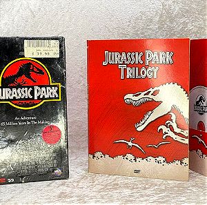 JURASSIC PARK COLLECTION. 3 DVDs + 1 VHS. ΕΙΝΑΙ ΑΧΡΗΣΙΜΟΠΟΙΗΤΑ ΣΕ ΑΡΙΣΤΗ ΚΑΤΑΣΤΑΣΗ.
