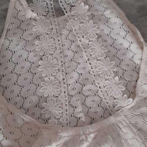 Knitted beach shirt beige like new, one size