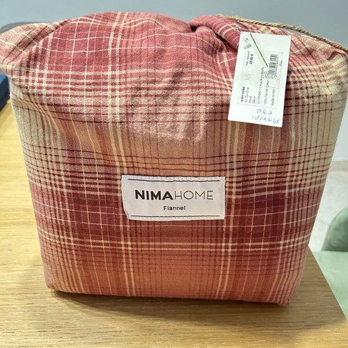 NIMA HOME single flannel bed sheet set with pillowcase new
