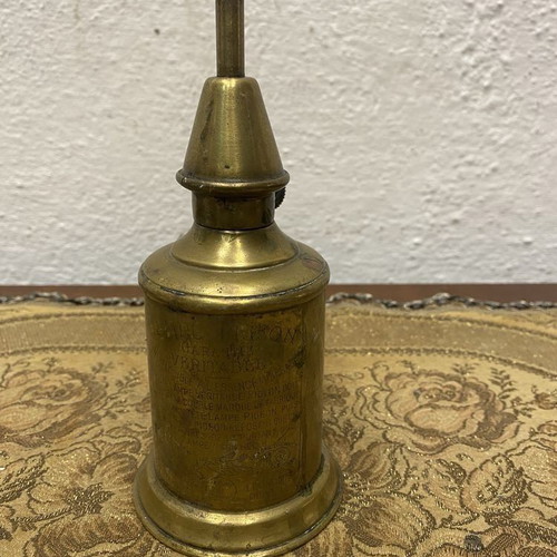 Kerosene lamp used, brass, 1885