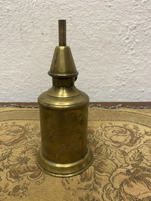 Kerosene lamp used, brass, 1885