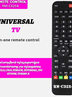 RM-C3254 πολυσυμβατό τηλεχειριστήριο αντικατάστασης τηλεόρασης