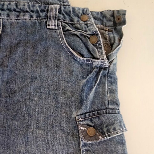 Sam 0-13 Denim Salopette Skirt Like New, Size 14Y S/XS