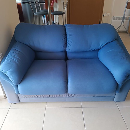 Sofa set with bed used, three-seater and two-seater