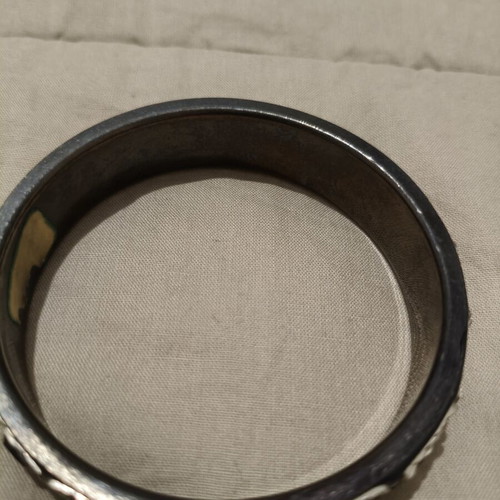 Vintage women's bracelet Byzantine boho style like new, black enamel