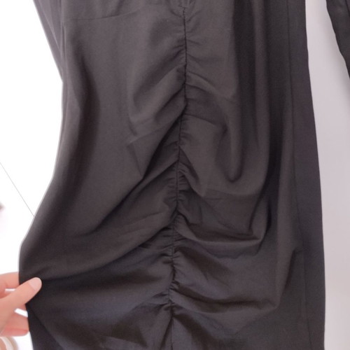 Black dress used small medium with ruching and tulle