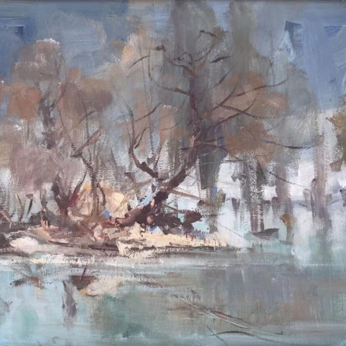 Oil painting by Manolis Dragoyias like new